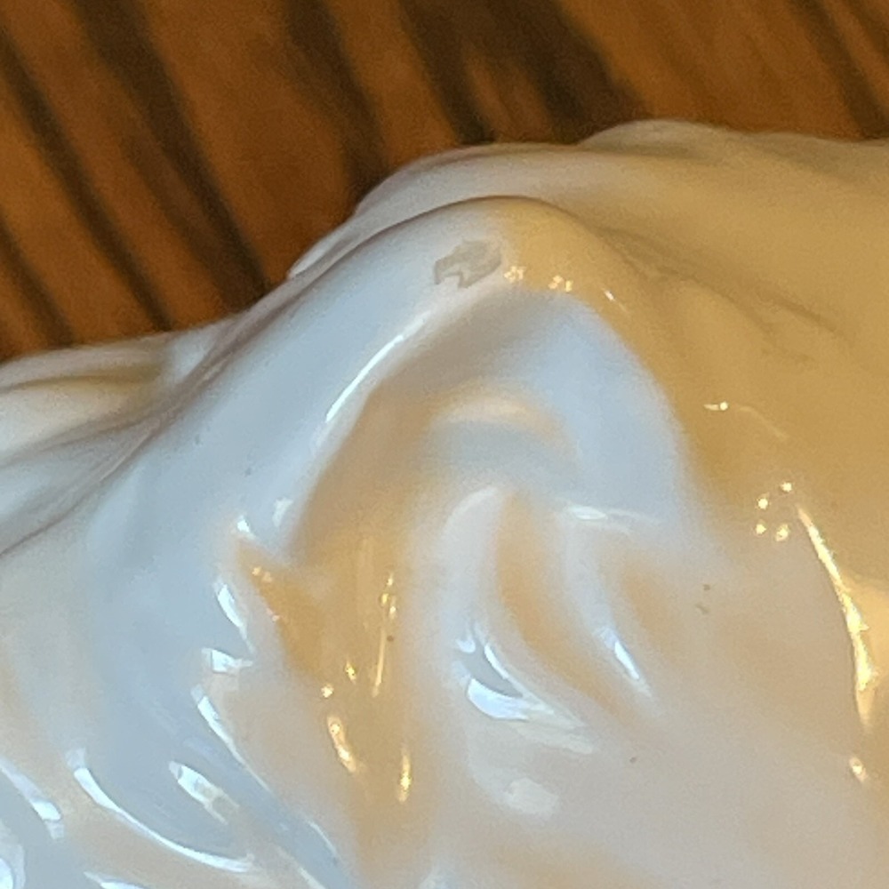 White Persian Cat Figurine Vintage 7" Blue Eyes Cream Cute Kitty Kitten - Picture 6 of 11